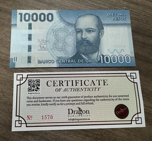 Billete Chile, 10000 Pesos 2013 UNC, P-164D #BD05581565 Billetes Mundo - Imagen 1 de 2