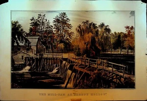 Currier & Ives Kalender Topper 1946 The Mill Dam at Sleepy Hollow - Bild 1 von 1