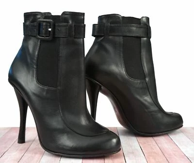 Botines de tacón alto de cuero negro Robert Clergerie 36 5,5 Foto 1 de 4