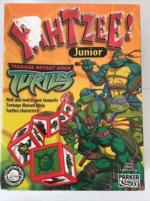 Teenage Mutant Ninja Turtles Yahtzee Jr Junior Game Hasbro MB Games - Image 1 of 4