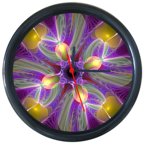 295363 Purple Fractal Abstrac Geometric Flower Wall Clock Cover
