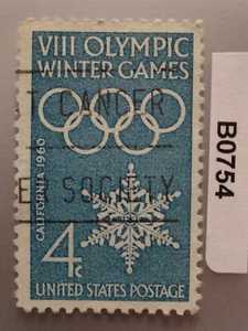 USA Stamp VIII Olympic Winter Games 4 Cents United States Postage - Picture 1 of 1