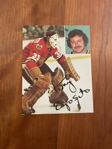 TONY ESPOSITO Vintage Promo 5.5 x 7 Chicago Blackhawks Goalie 1970s Hockey NHL - Picture 1 of 2