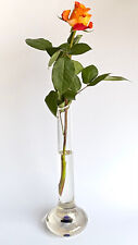 Glasvase, Rosen Vase, 31 cm hoch, 0,8 Kg. Fuß ø 9 cm.