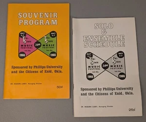 Tri-State Music Festival 1966 Program + Schedule Enid Oklahoma History Ads 1960s - Picture 1 of 24
