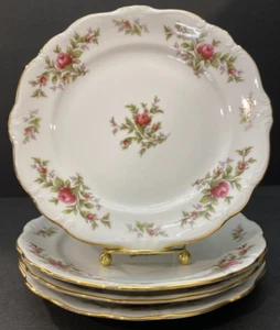 Johann Haviland Traditions Moss Rose Salad Plates 7 3/4" Set of 4 Excellent - Picture 1 of 9