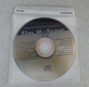 Country Karaoke Classics Tim McGraw CKC-007 - Picture 1 of 2