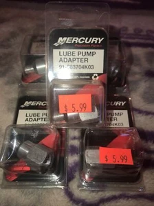 91-883704K03 Lube Pump Adapter 3/8"-16 fits Mercury Outboards, NEW, C-5-1 - Bild 1 von 5