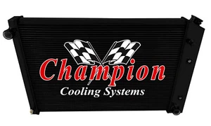 Radiador talla 3 filas acabado negro 19x28" para Chevrolet Suburban V8 1973-1991 - Imagen 1 de 6