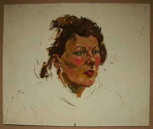 Ukrainian Soviet Oil Painting female Portrait impressionism woman girl  - Picture 1 of 4