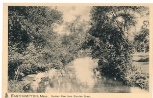 EASTHAMPTON, MASS. MANHAN RIVER FROM GLENDALE STREET. MA. TUCK PC. - Picture 1 of 2
