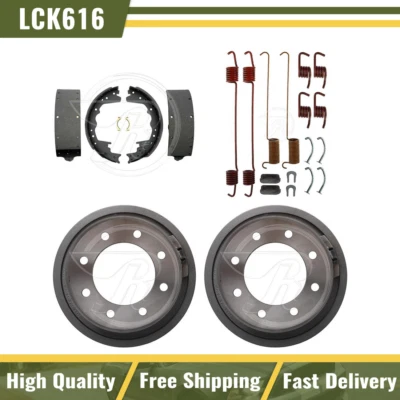 Tambores de freno traseros y zapatas de freno kit de resorte de hardware para Dodge Ram 3500 2001 2000 Foto 1 de 4