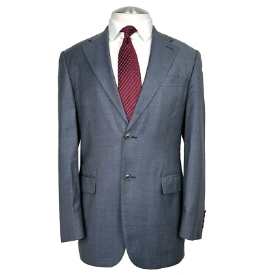 Carolina Herrera 100% шерсти светло-синий сделано в Испании полностью с подкладкой спортивное пальто 41 R - Изображение 1 из 4