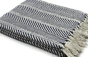 Cotton Throw and Blanket | Picnic or Camping | 50X60 Inches | Indoor and outdoor - Picture 1 of 3