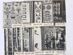 Complete 1964 Warp and Weft Magazine Weaving Real Samples, 10 Issues Vol. XVII - Picture 1 of 3