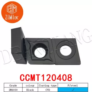 10Pcs CCMT120408/CCMT432 Grade ZM6030 CNC R0.8 Turning Carbide Inserts,For Steel - Picture 1 of 7