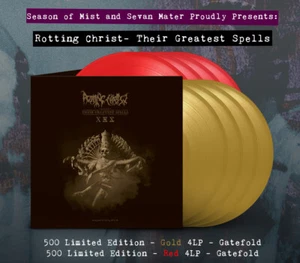 ROTTING CHRIST - THEIR GREATEST SPELLS, 2025 UK GOLD vinyl 4LP, 500 COPIES! NEW! - Picture 1 of 2
