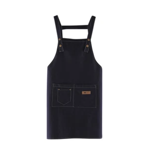 Canvas Apron Cooking Kitchen Aprons,Women and Men Chef Apron with 2 Pockets USA - Picture 1 of 19