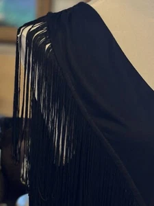 Neu ohne Etikett Banana Republic Damen ärmelloses Fransen-Top Stretch Größe S schwarz - Bild 1 von 3