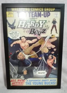 THE HARDY BOYZ & YOUNG BUCKS ~ CUSTOM COMIC BOOK PRINT ~ ERIK HODSON ~ FRAMED! - Picture 1 of 6