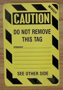 Lot of 10 Caution Out of Service Signs Double-Sided NEW Brady Warning - Picture 1 of 2