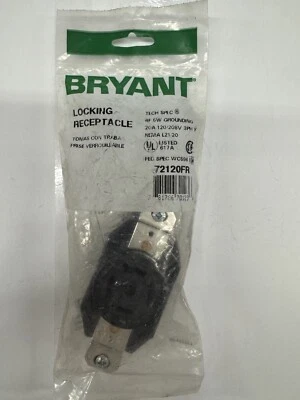 Bryant 72120FR Locking Receptacle, 4P 5W Grounding 20A 120/208V 3PH - Image 1 of 4