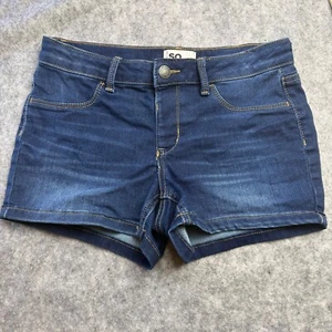 SO goods for life size 14 girls denim shorts dark blue wash low rise summer core - Picture 1 of 6