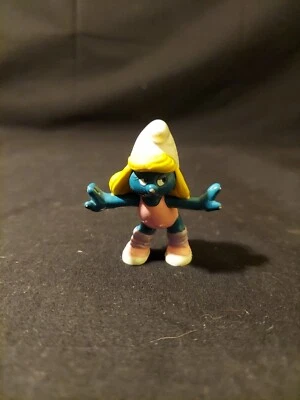 2.0183 Aerobic Smurfette Smurf  Vintage Figure Toy PVC Peyo   - Image 1 of 4