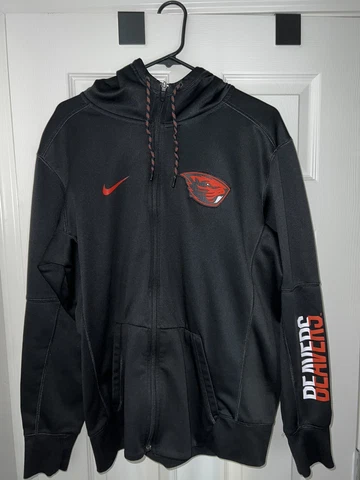 Nike Therma Fit Oregon State Beaver Black Orange Zip-Up Hoodie XL jacket Cover