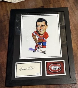 Maurice The Rocket Richard Montreal Canadiens Firmado 11x14 Marco JSA Pegatina - Imagen 1 de 3