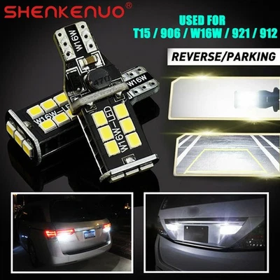 For Bmw Upgrade 2x T15 W16w 6000k Canbus Car Led Reverse Light Bulbs 12v - Image 1 of 4