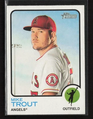 2022 Topps Heritage #100 Mike Trout Los Angeles Angels - Image 1 of 2