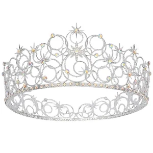 Glinda Crown for , Crystal Tiaras Silver Princess Crown for Wicked Costume , ... - Picture 1 of 8