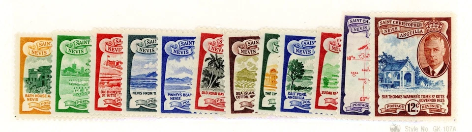 ST. KITTS/NEVIS--Complete Set Scott #107-#118 - Image 1 of 1