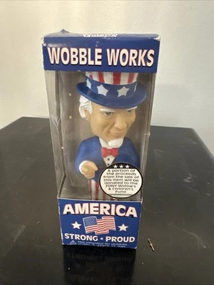De colección Funko Tío Sam Wobbler Works Wacky Wobbler Bobble-Head Foto 1 de 4