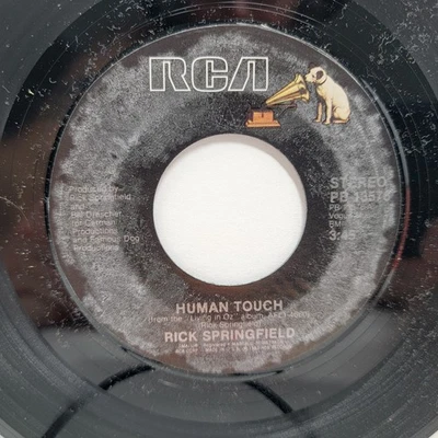 Rick Springfield Alyson / Human Touch 7" 45rpm M- Vinyl 80's Record 45 - Image 1 of 2