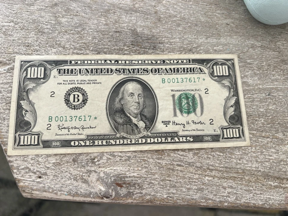 1963A , $100 Star Note B00137617 - Image 1 of 2