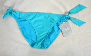 Costume da bagno bikini nuovo con etichette $54 taglia media M Athleta Tide blu cravatta fondo #439096 - Foto 1 di 4