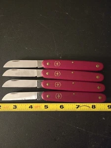 Lot Of 4 Victorinox Rostfrei Single Blade Pocket Knives USED - Picture 1 of 3