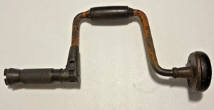 P.S.&W. Co Bit Brace Coclea per lavorazione del legno manico in legno trapano manuale vintage USA - Foto 1 di 7