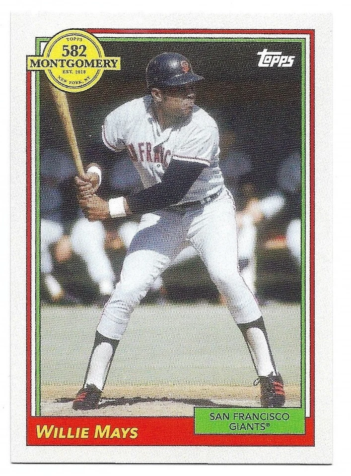 2022 Topps 582 Montgomery WILLIE MAYS Card GIANTS SET 2 - Image 1 of 1