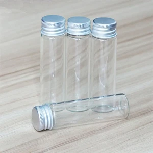 20ml Screw Essential Glass Bottles Candy Tiny Perfume Aluminum 5-100pcs Crafts - Foto 1 di 6