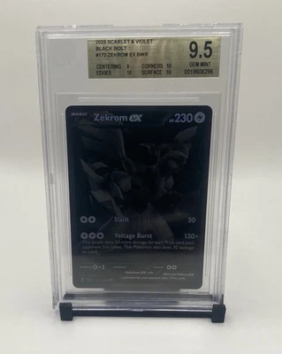 ZEKROM EX BWR - 2025 Pokemon Scarlet & Violet Black Bolt #172 BGS 9.5 GEM MINT - Image 1 of 2