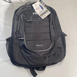Fila Argus Black Backpack 15.6" Laptop Compartment+Tablet Pocket - Picture 1 of 2