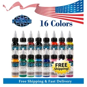 TAttoo Ink 16 Colors Set 1 Oz 30Ml/Bottle Pigment Kit 3D Makeup Beauty Ink Art - Picture 1 of 16