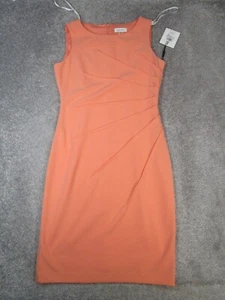 Calvin Klein Dress Womens 6 Orange Bodycon New - Picture 1 of 11