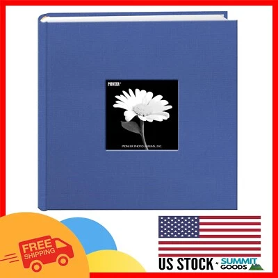 Pioneer Sky Blue Fabric Photo Album with Bi-Directional Pockets - 200 Holds - Image 1 of 4