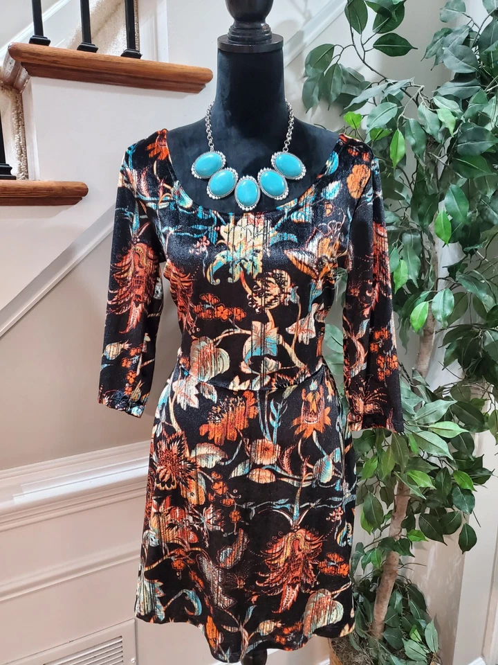 BeBop Women's Black Polyester Scoop Neck Long Sleeve Knee Length Dress Size S - Image 1 of 4