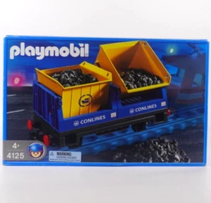 Playmobil 4125 Train Tipping Wagon 100% Complete in Box - Picture 1 of 14