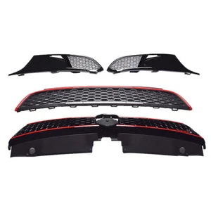 For VW Jetta MK6 GLI Style 11-2014 Front Upper Lower Grille Red Trim With Bezel - Picture 1 of 11